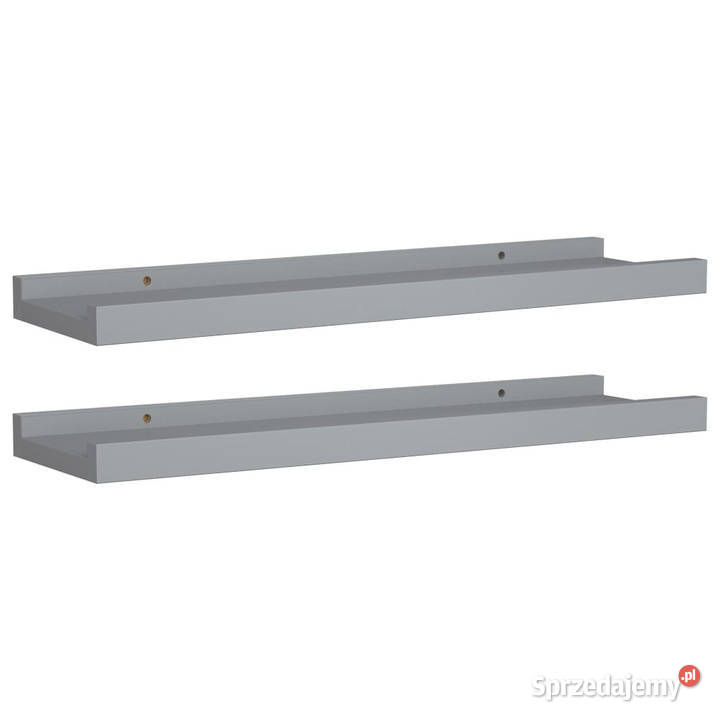 Półki ścienne na zdjęcia 2 szare 40x9x3 MDF Warszawa