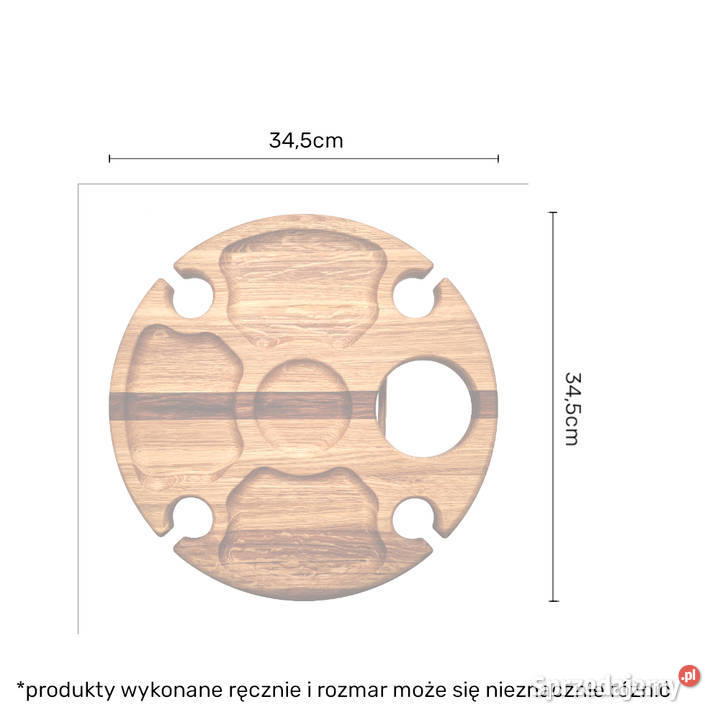 Stolik drewniany na wino SKŁADANY PIKNIKOWY