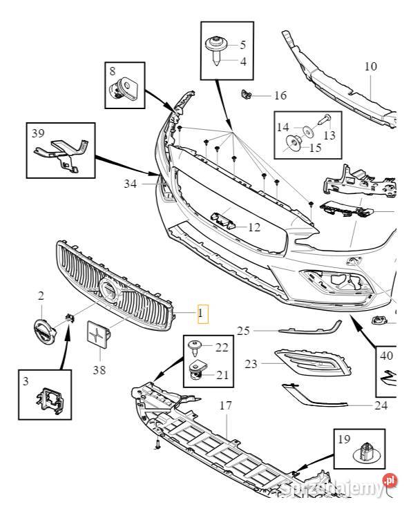 VOLVO S60 III grill atrapa czarny RDesign OE3236 Gadgety motoryzacyjne Bielany Wrocławskie sprzedam