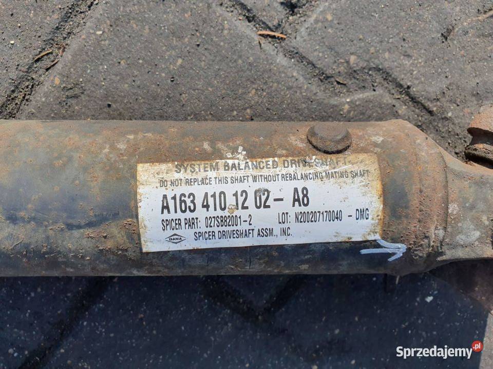 WAŁ NAPĘDOWY MERCEDES ML W163 A1634101202A8 Lipno sprzedam