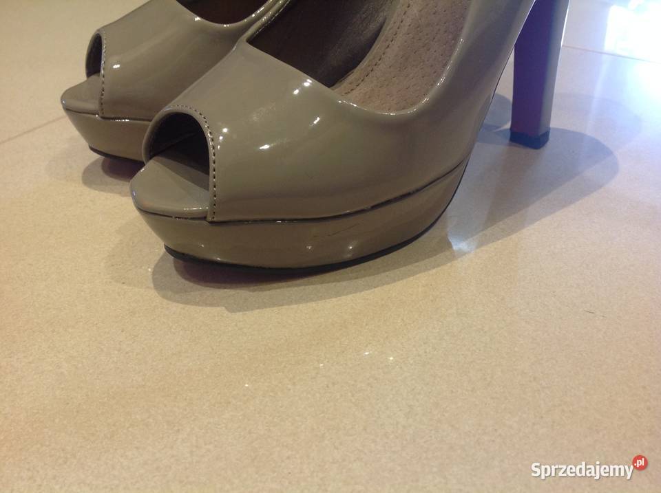 Buty szpilki na koturnie skórzane damskie r 36 j