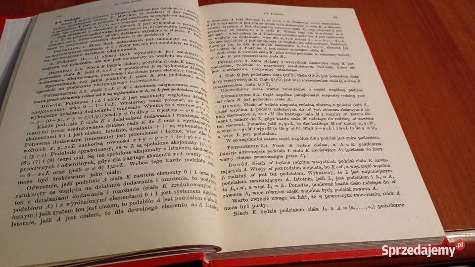 Algebra Andrzej BiałynickiBirula 1971 TWARDA Gdańsk