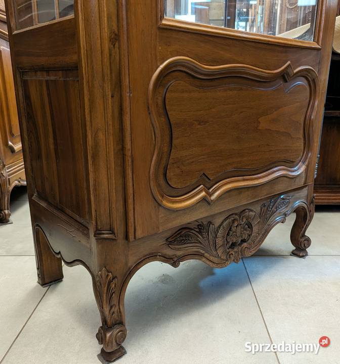 Wspaniała witrynaserwantka ludwikowska ciemny Dąbrowa Górnicza