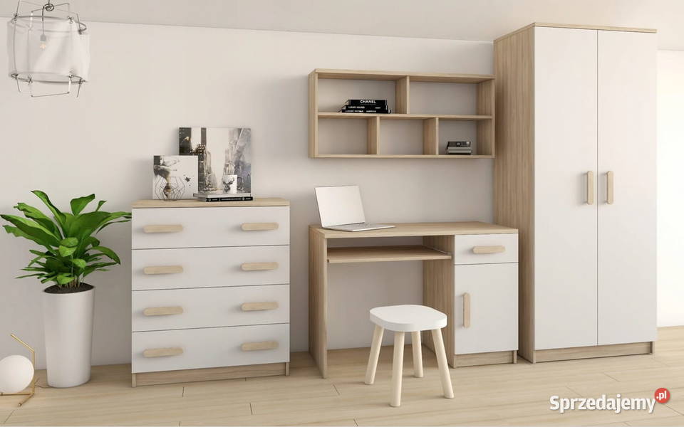 Zestaw mebli Dziecięcych szary dąb sonoma Kolor Wrocław