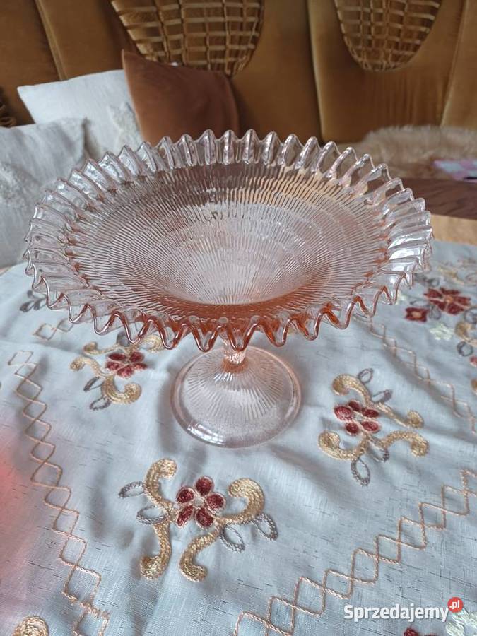 Piękna duża rozalinowa patera owocarka Ząbkowice Poznań