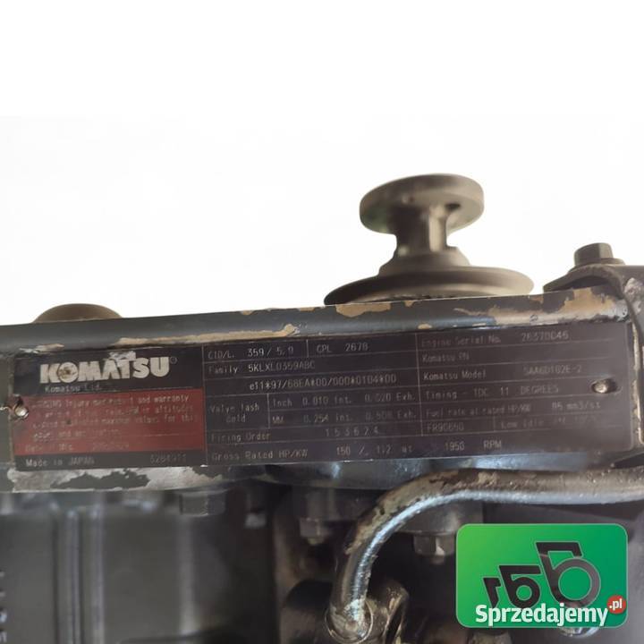 Silnik Cummins 59 SAA6D102E2 KOMATSU PC 228 wielkopolskie sprzedam