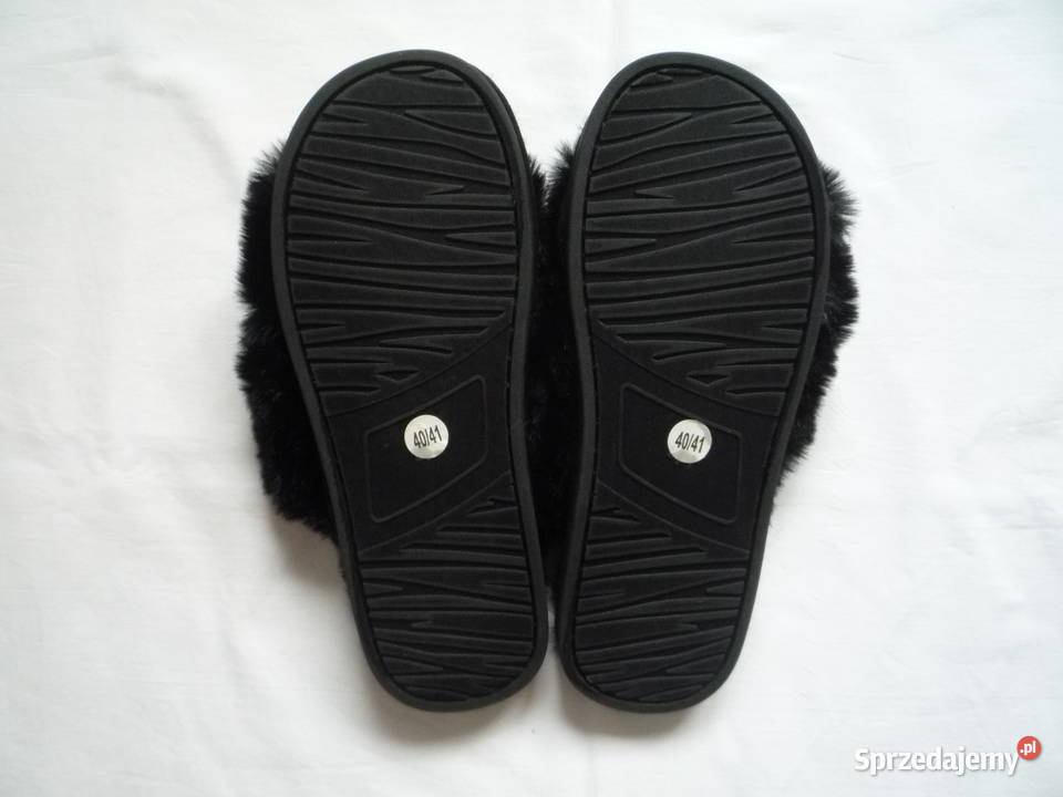 Nowe Cleve 4041 Kapcie damskie Klapki Czarne Szczecin