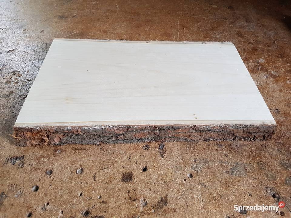 Deska lipowa z korą 40x225x25 rzeźba ikony Rękodzieło Łódź