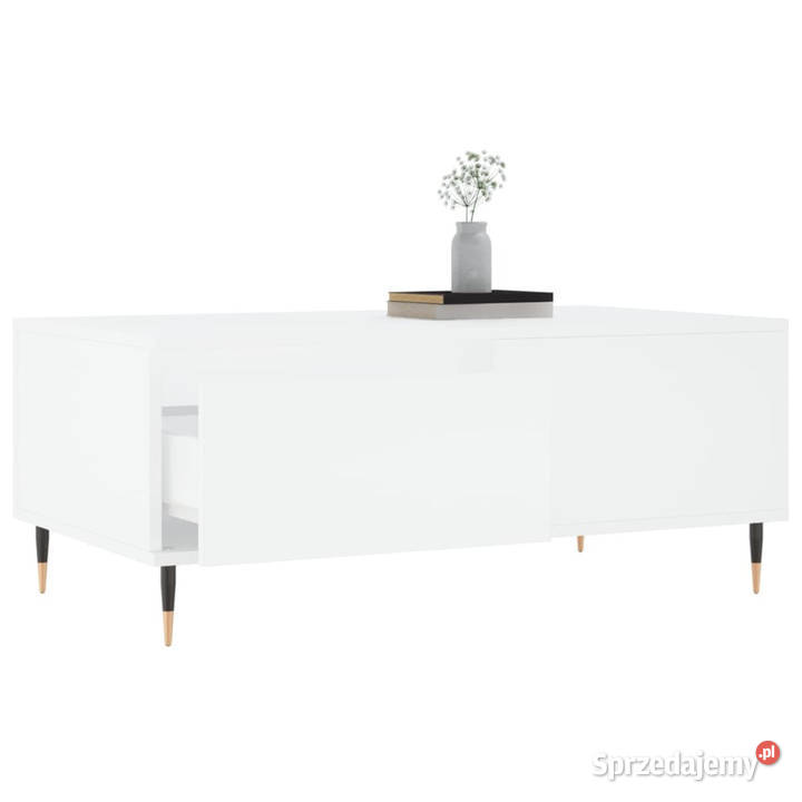 Stolik kawowy biały 90x50x365 materiał mazowieckie