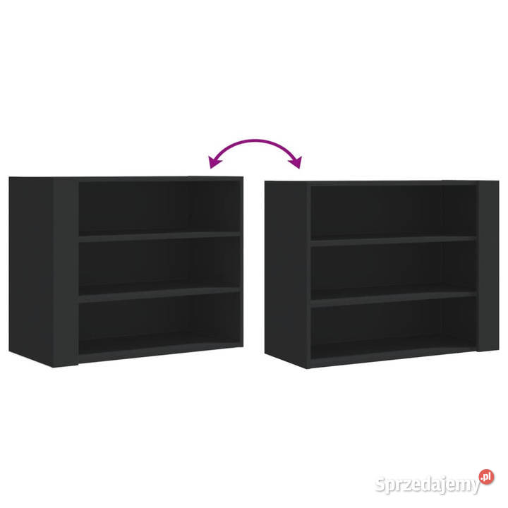 Szafka wisząca czarna 75x35x60 materiał Warszawa