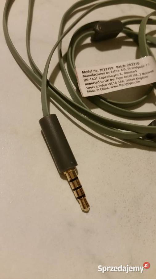 Sluchawki douszne FLYING TIGER na kablu lubelskie Puławy