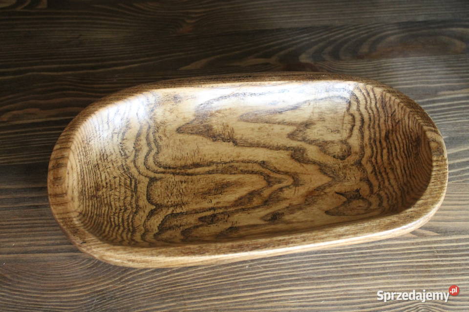 drewniana misa półmisek jesionowy Siekierki Małe