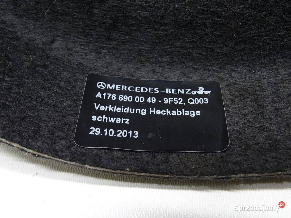PÓŁKA BAGAŻNIKA TYŁ TYLNA A1766900049 MERCEDES
