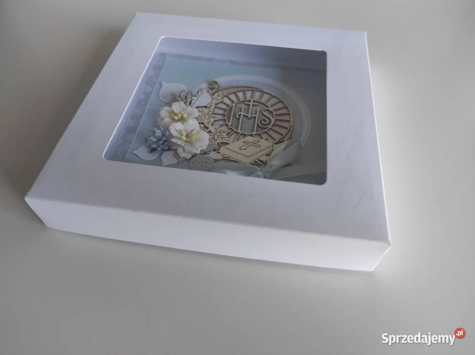 Kartka ręcznie robiona na Komunię Świętą z