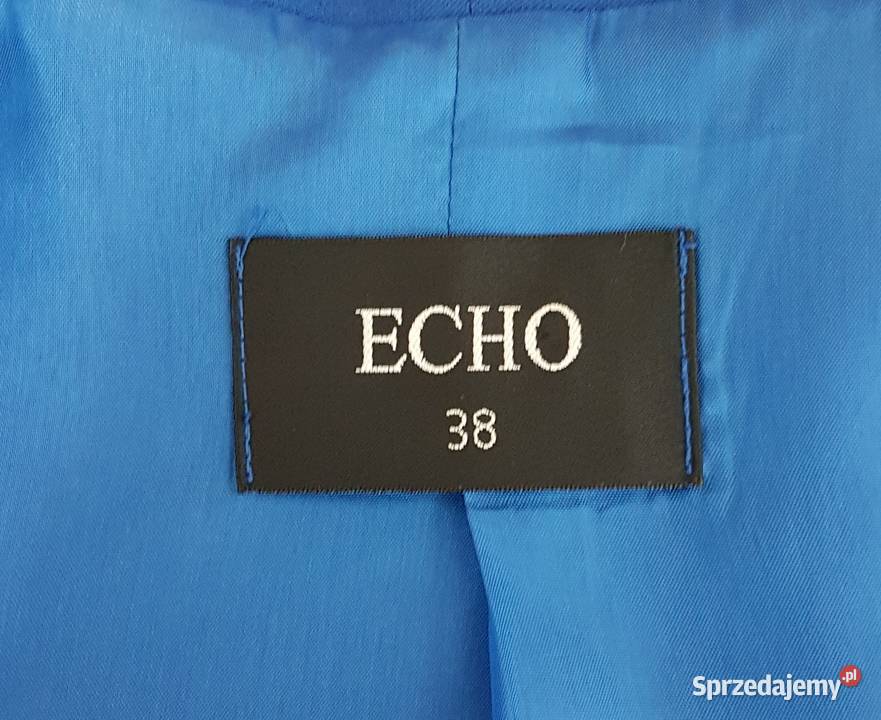 Damski elegancki niebieski żakiet z długim Chrzanów