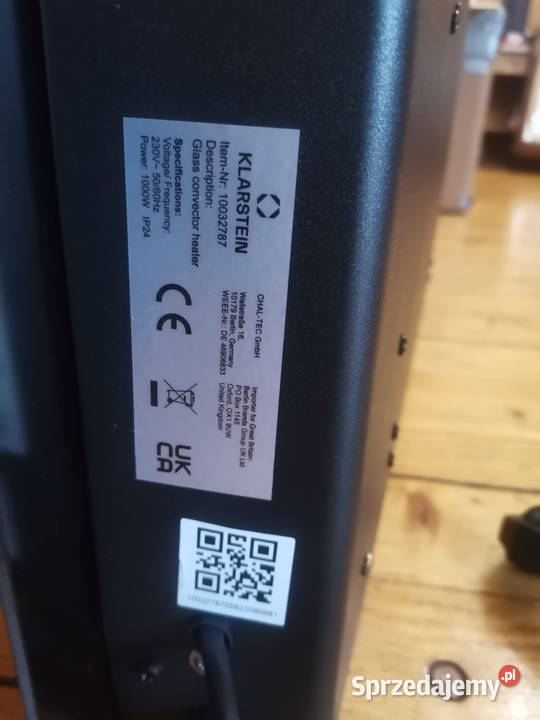 Grzejnik konwekcyjny Klarstein timer 1000W 20 m2