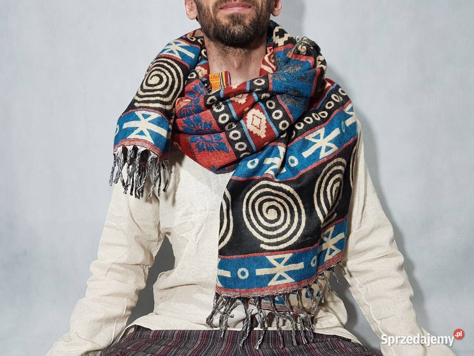 Duża chusta z Indii 100 Wełna Unisex Obrus Pozostałe Kudowa-Zdrój