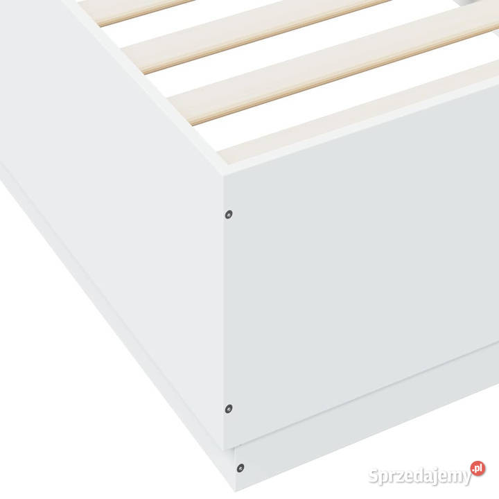 Rama łóżka biała materiał drewnopochodny 90x200 Łóżka Warszawa