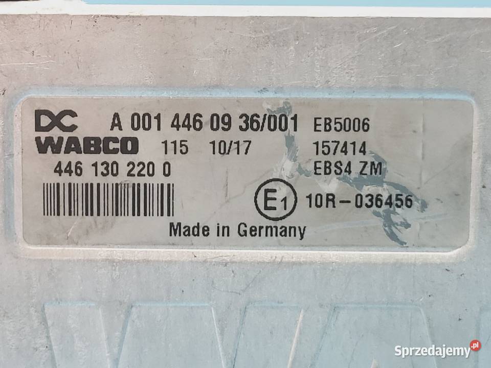 Sterownik EBS Mercedes ACTROS MP4 A0014460936 ciężarowe Pozostałe Części samochodowe świętokrzyskie