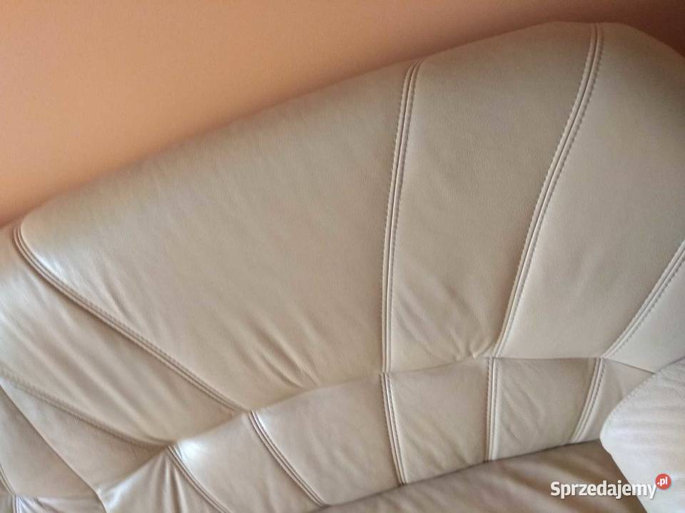 Komplet wypoczynkowy z naturalnej skóry Sosnowiec sprzedam