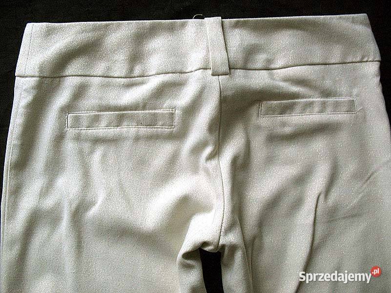 Spodnie złote rurki 36 S biodra 74 Bez wzoru Siedlce