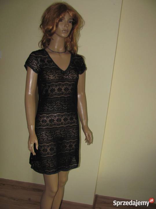 Koronkowa tunika czarna elegancka sexy LENEV czarny Zamość