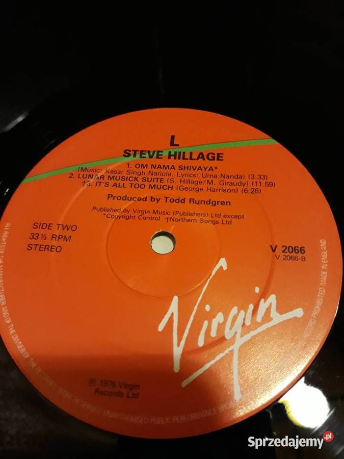 STEVE HILLAGE L VIRGIN RECORDS 1976 rock sprzedam