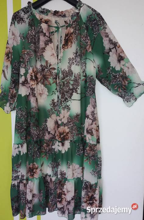 XL Letnia sukienka w zielonej tonacji Gliwice sprzedam