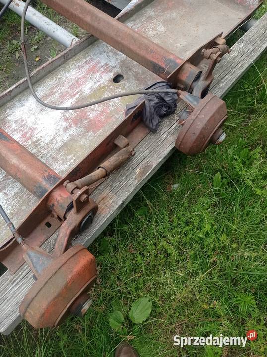 mocna przyczepa laweta 21x41 na pojedynczych Żywiec