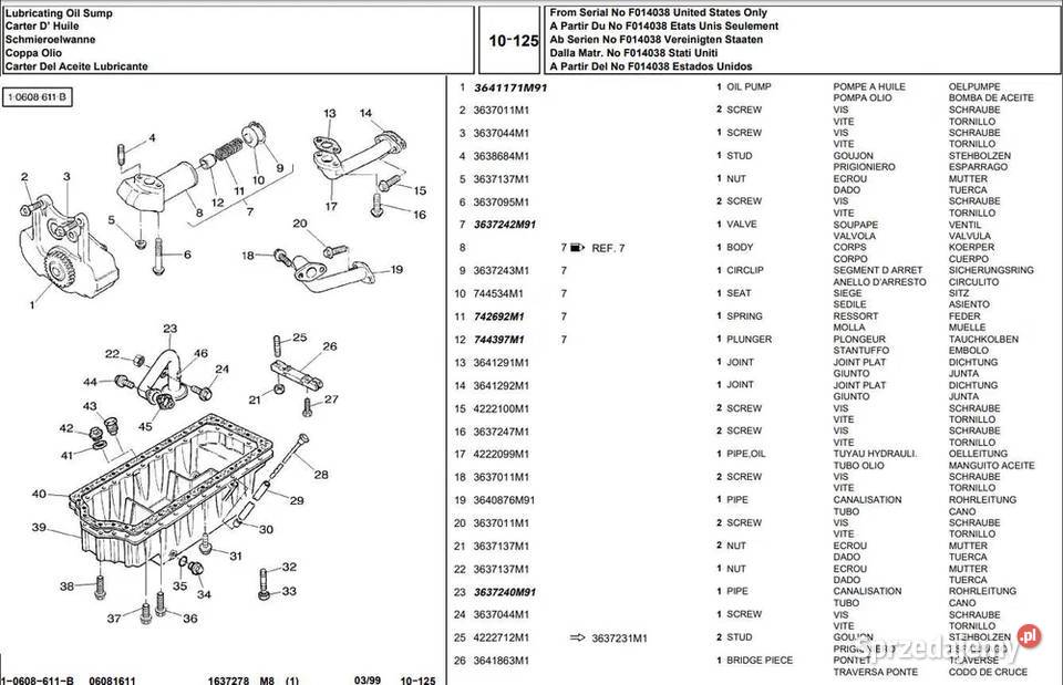 Katalog części MF 6235 6245 6255 6260 6265 Zduńska Wola