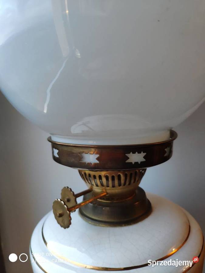 Wiktoriańska żeliwna angielska lampa naftowa 4 małopolskie Kraków