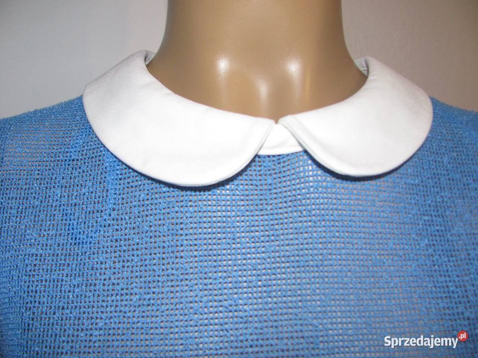 SAVIDA dunnes stores aqua mesh collar top r10 Zamość