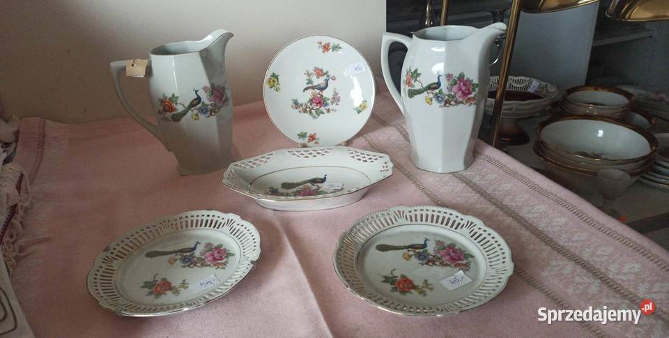 Talerzyk deserowy z pawiem bez sygnatury