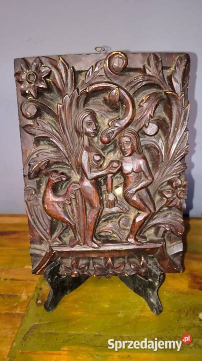 Płaskorzeźba Adam i Ewa łódzkie Chorzew