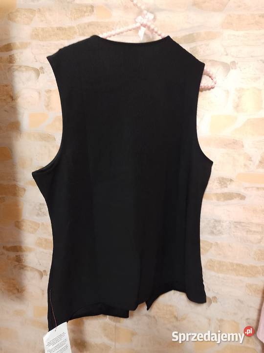 4446 XXL3XL ASOS Design Czarna prążkowana Bluzki i koszule