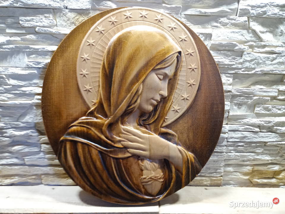 Maryja Plaskorzezba Drewno Młyny sprzedam