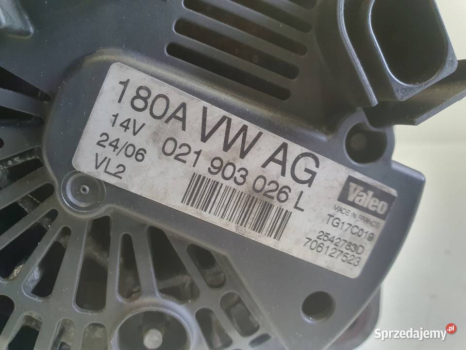 VW Passat B6 20 TDI ALTERNATOR 021903026L 180A Janów sprzedam
