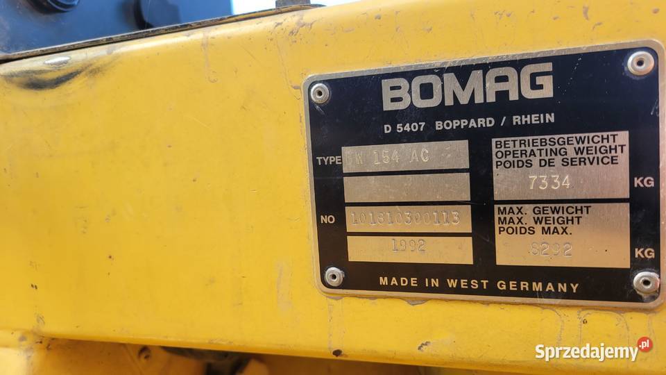 BOMAG BW154AC walec drogowy guma metal do masy