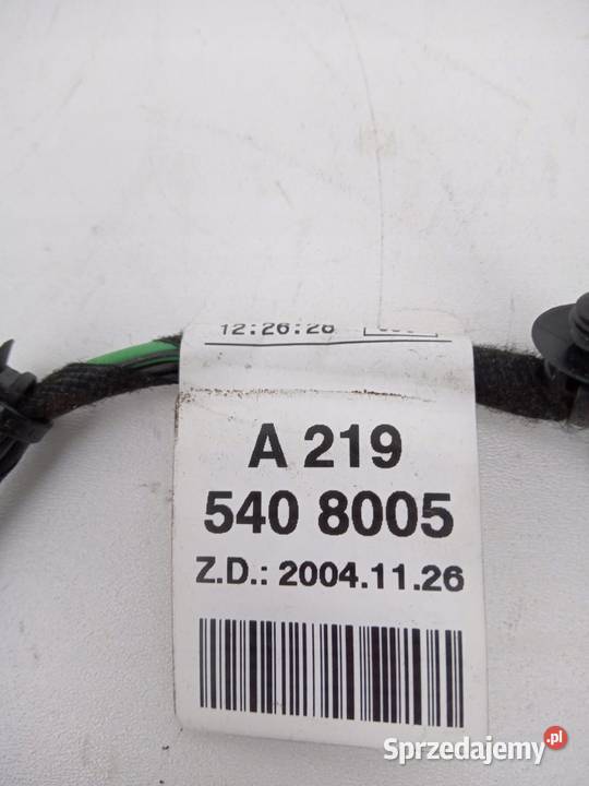 WIĄZKA DRZWI TYŁ PRAWY LEWY MERCEDES CLS W219 materiały instalacyjne Nowy Tomyśl sprzedam