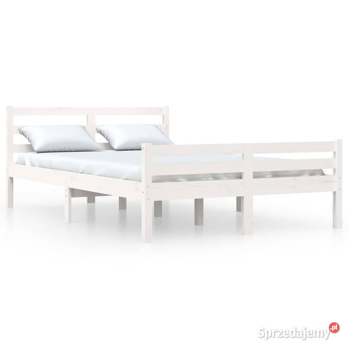 Rama łóżka biała lite drewno 140 x 200 WM814820 205cm Warszawa