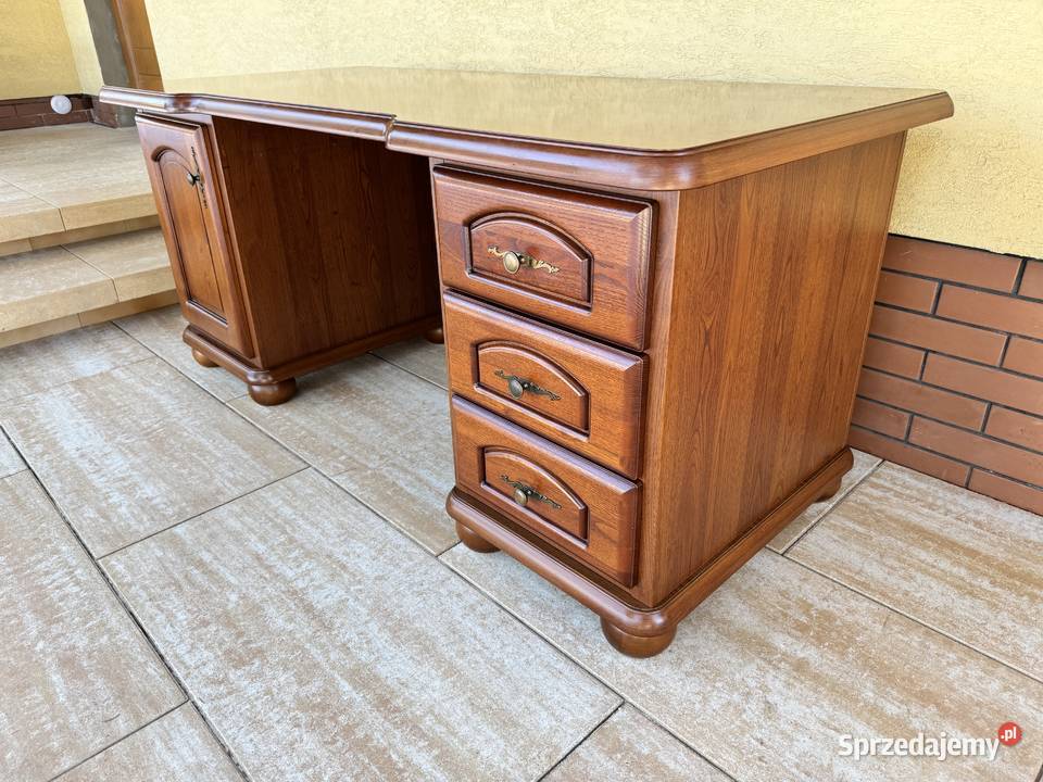 Biurko gabinetowe duże stylowe Bawaria BRW biuro Garwolin