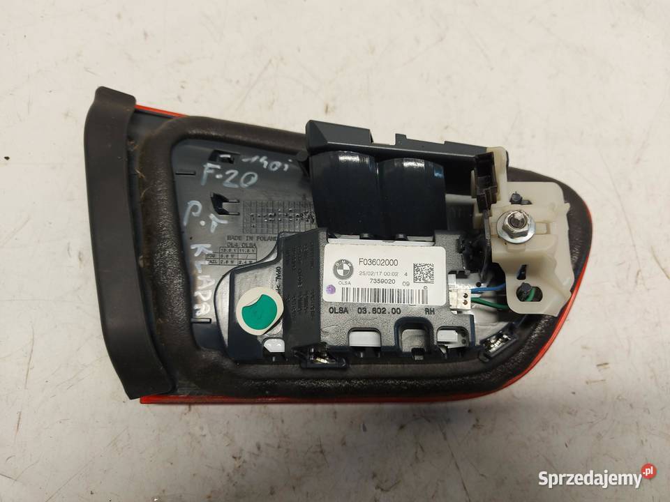 BMW F20 Lampa tył prawa klapa 7359020JLK01 osobowe dolnośląskie