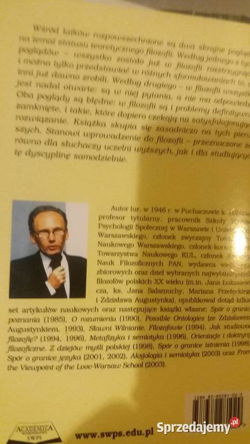 Człowiek i Jego świat propedeutyka Filozofii mazowieckie Warszawa sprzedam