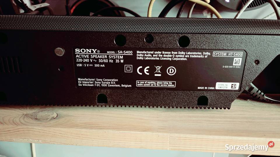 Syndyk sprzeda prawo własności do Soundbar Sony Pozostałe Gdańsk