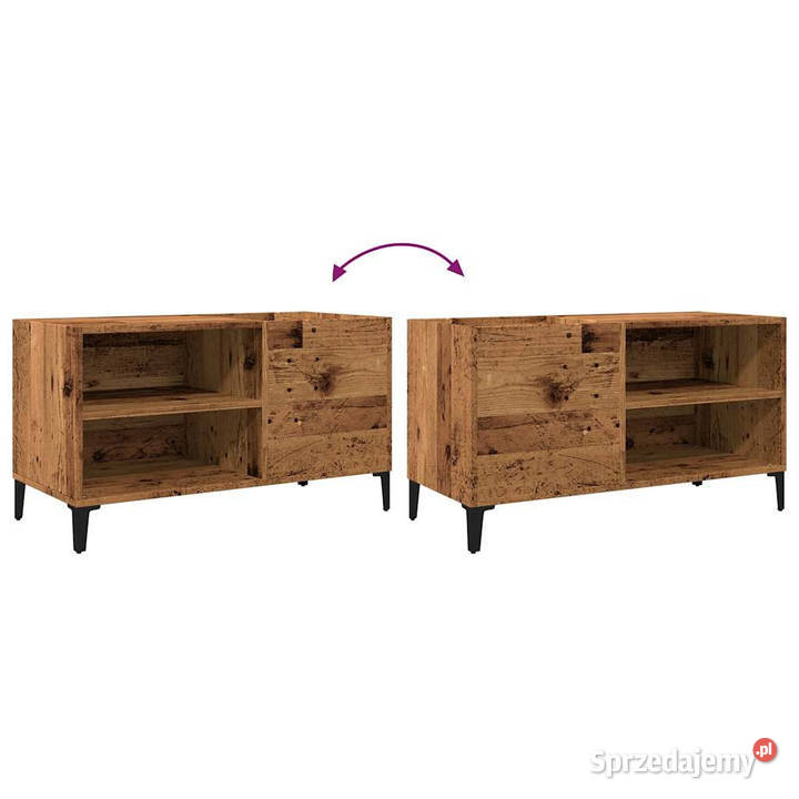 Szafka na płyty stare drewno 845x38x48 WM857165 Pozostałe