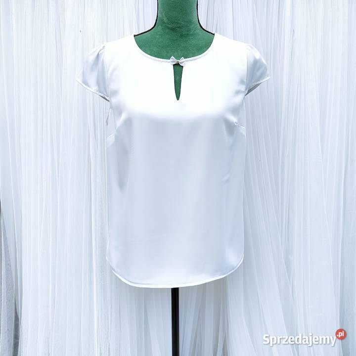 Bluzka biała L 40 XL 42 kokardka prosta Szczecin