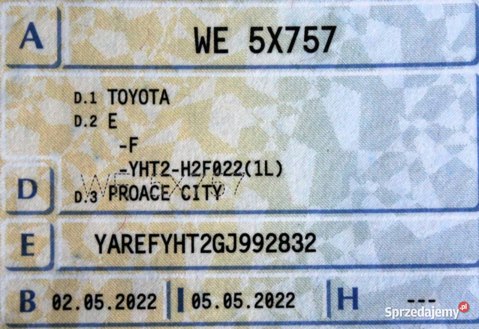 Toyota Proace City SalonPL FV23 15 D4d Vat1 wspomaganie kierownicy mazowieckie Sokołów