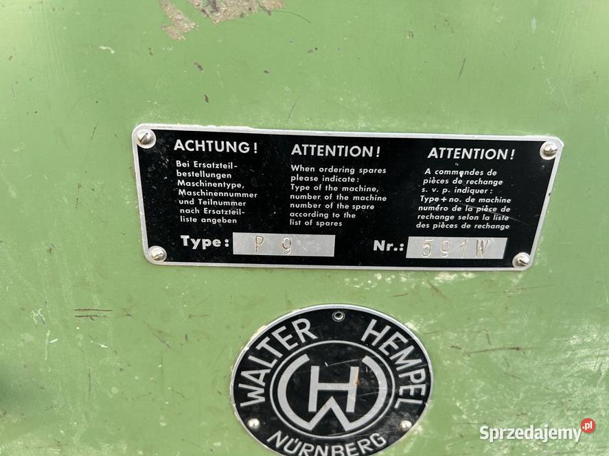 Szlifierka do elementów toczonych Hempel P9 Juszczyn