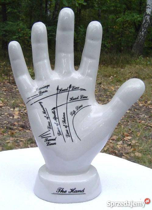 Ręka porcelanowa Dłoń do wróżenia Dekoracja mazowieckie sprzedam
