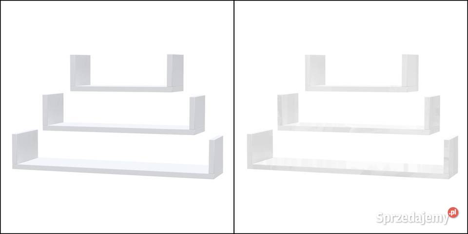 Półka Wisząca Ścienna Na Książki Biała Połyskowa 16cm Elbląg